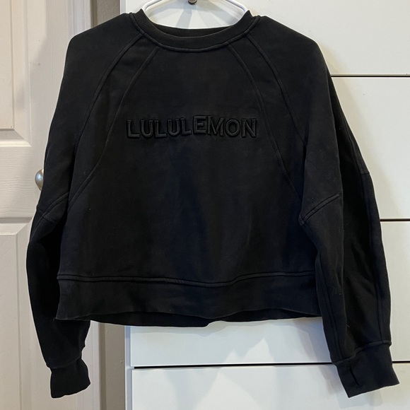 lululemon athletica Tops - Lululemon Scuba Oversized Pullover Wordmark